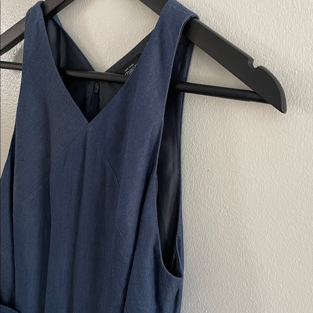 Kate Spade Chambray Navy Blue Double Bubble Mini Dress size 2 - Picture 6 of 10